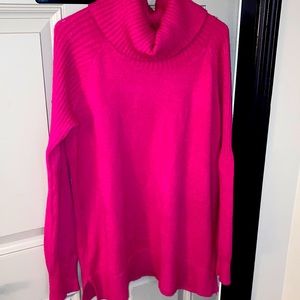 Get cozy with this hot pink sweater